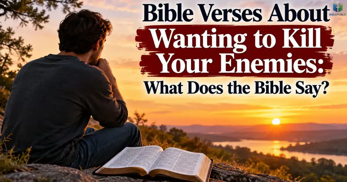 Bible Verses About Wanting to Kill Your Enemies open Bible and quiet prayer