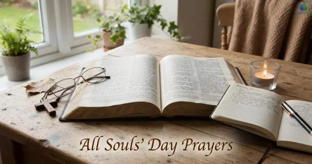 An open King James Bible ready for reading verses about grief and resurrection hope