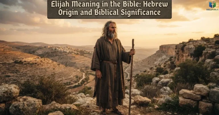 Elijah Meaning in the Bible shown through a biblical depiction of the prophet Elijah in ancient Israel.