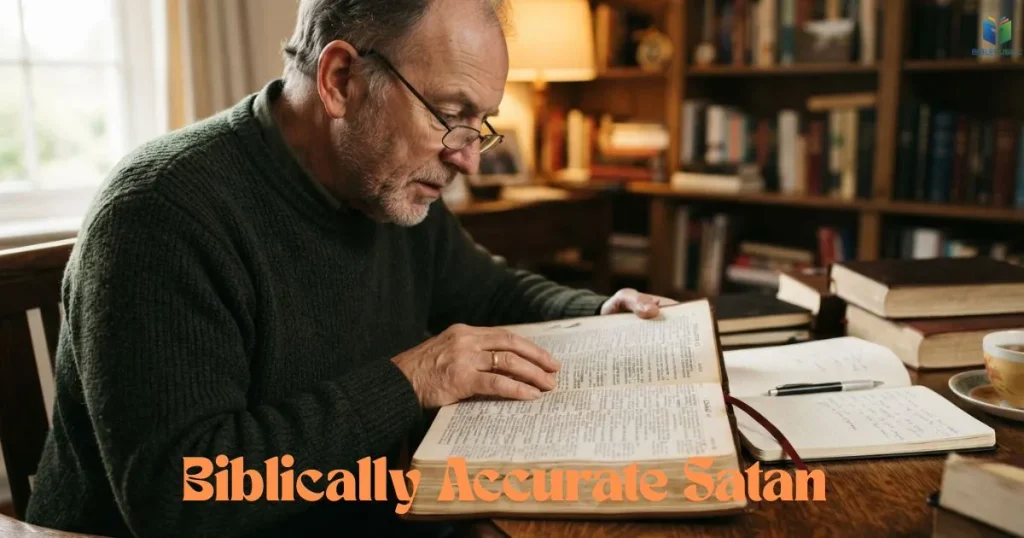 Open King James Bible representing a Scripture-based understanding of Satan's identity and actions.