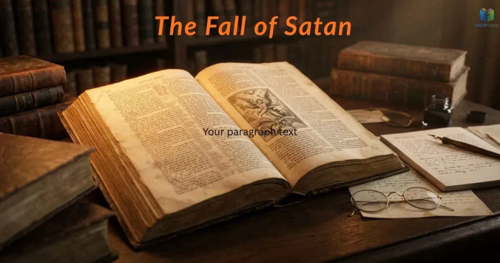 An open Bible representing Scripture study about the fall of Satan and its meaning.