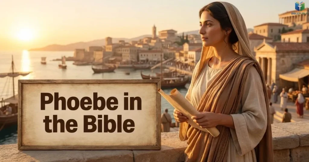 Phoebe portrayed as a Christian woman connected with the early church at Cenchreae.