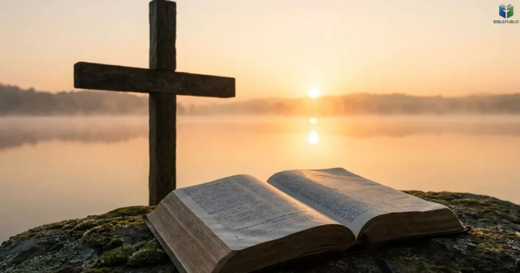 Open Bible and cross representing God's justice, judgment, and trust over vengeance